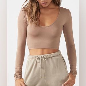 Josh Brown Scoop Neck Long Sleeve Sienna Size S/M